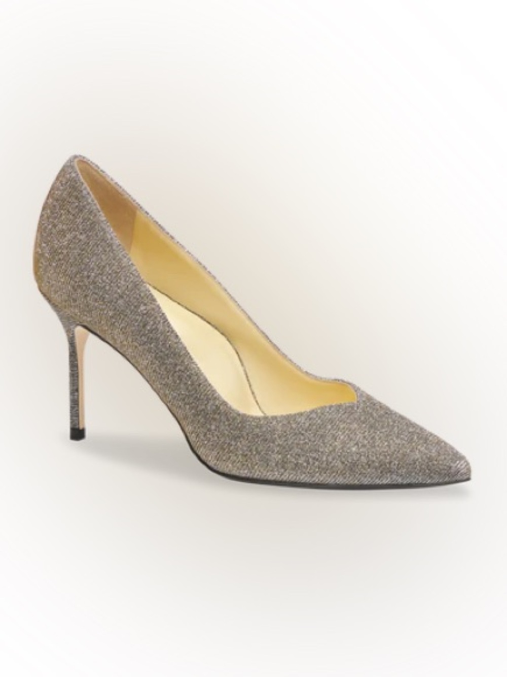 Sarah Flint Perfect Pump 85 Heels in Gunmetal Lame Size 36.5